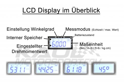3/8" Digitaler Drehmomentschlüssel mit Winkelfunktion (6.8 - 135 Nm)